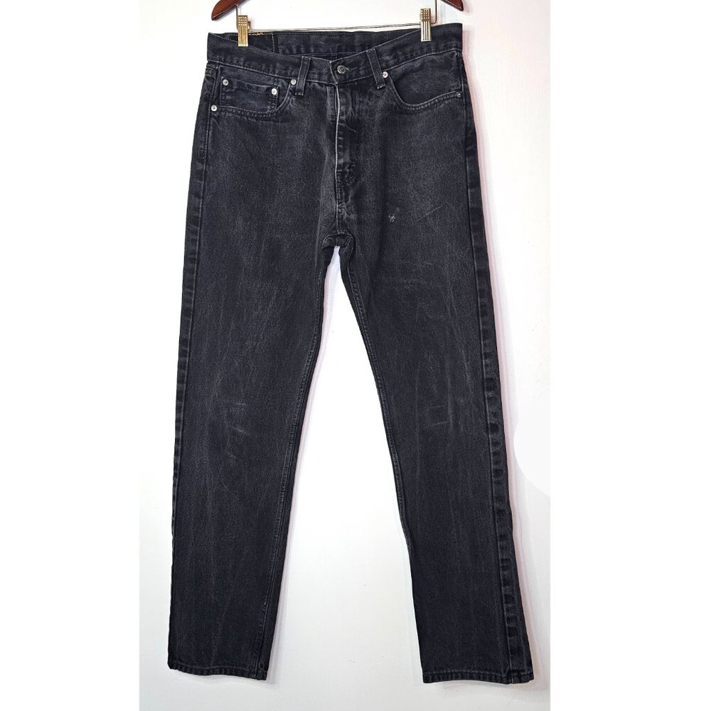 Levi’s 505 Straight Leg Regular Fit 100% Cotton Jeans 34x34 Dark Grey/Black